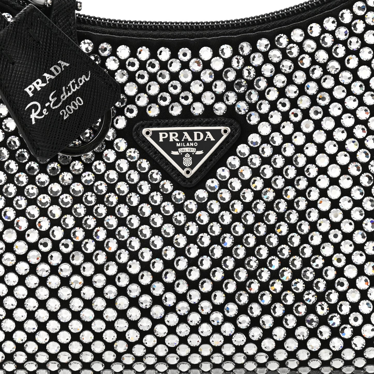 Satin Crystal Mini Re-Edition 2000 Bag Cristal