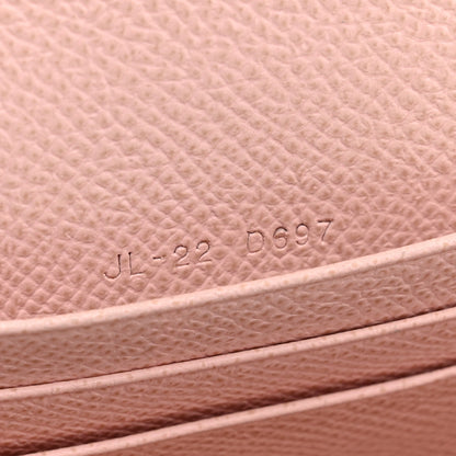 Salvatore Ferragamo Hammered Calfskin Gancio Wallet On Chain Nylund Pink 7 of 14