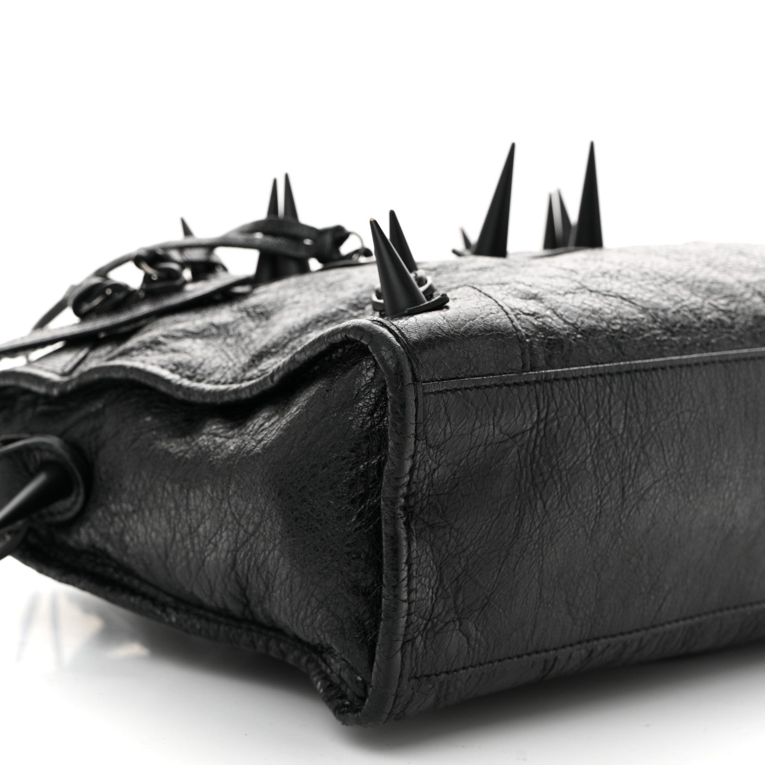 Balenciaga Agneau Spikes Black Hardware S City Black 10 of 12