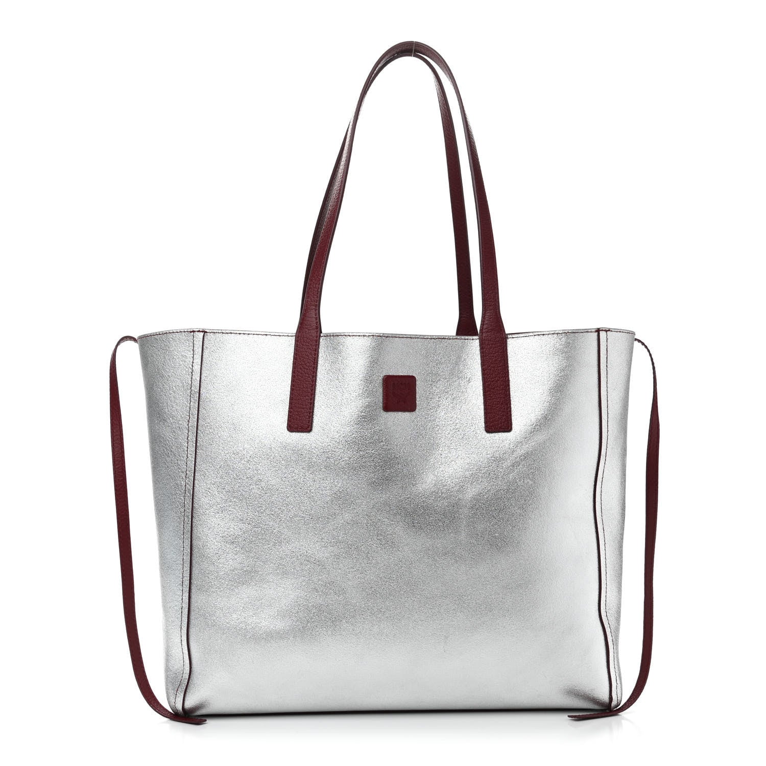 MCM Grained Calfskin Medium Reversible Wandel Tote Ruby Tan 3 of 16