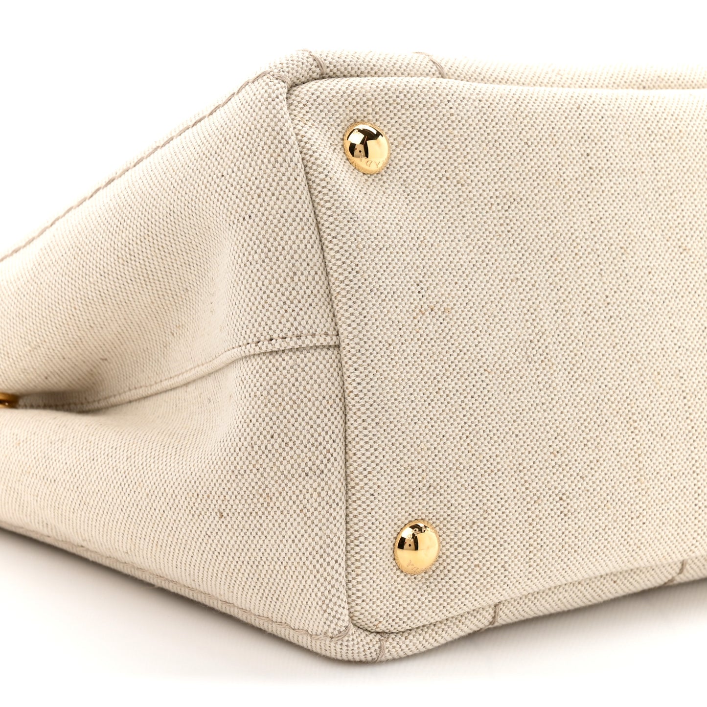 Canvas Mistolino Ricamo Small Logo Tote Naturale