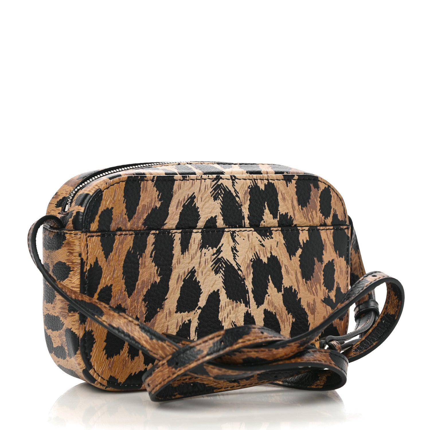 Balenciaga Calfskin Printed Leopard XS Everyday Camera Bag Beige White 3 of 9