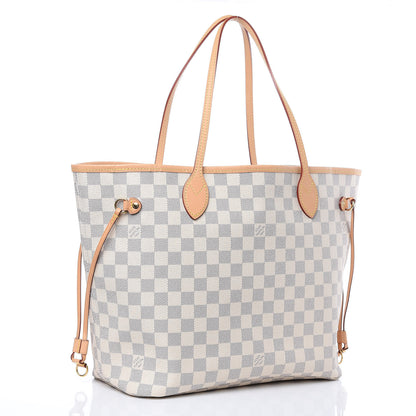 Louis Vuitton Damier Azur Neo Neverfull MM Rose Ballerine 3 of 12