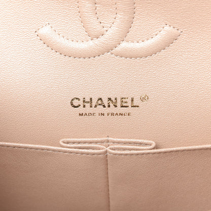 Chanel Iridescent Calfskin Quilted Medium Double Flap Beige 9 of 12