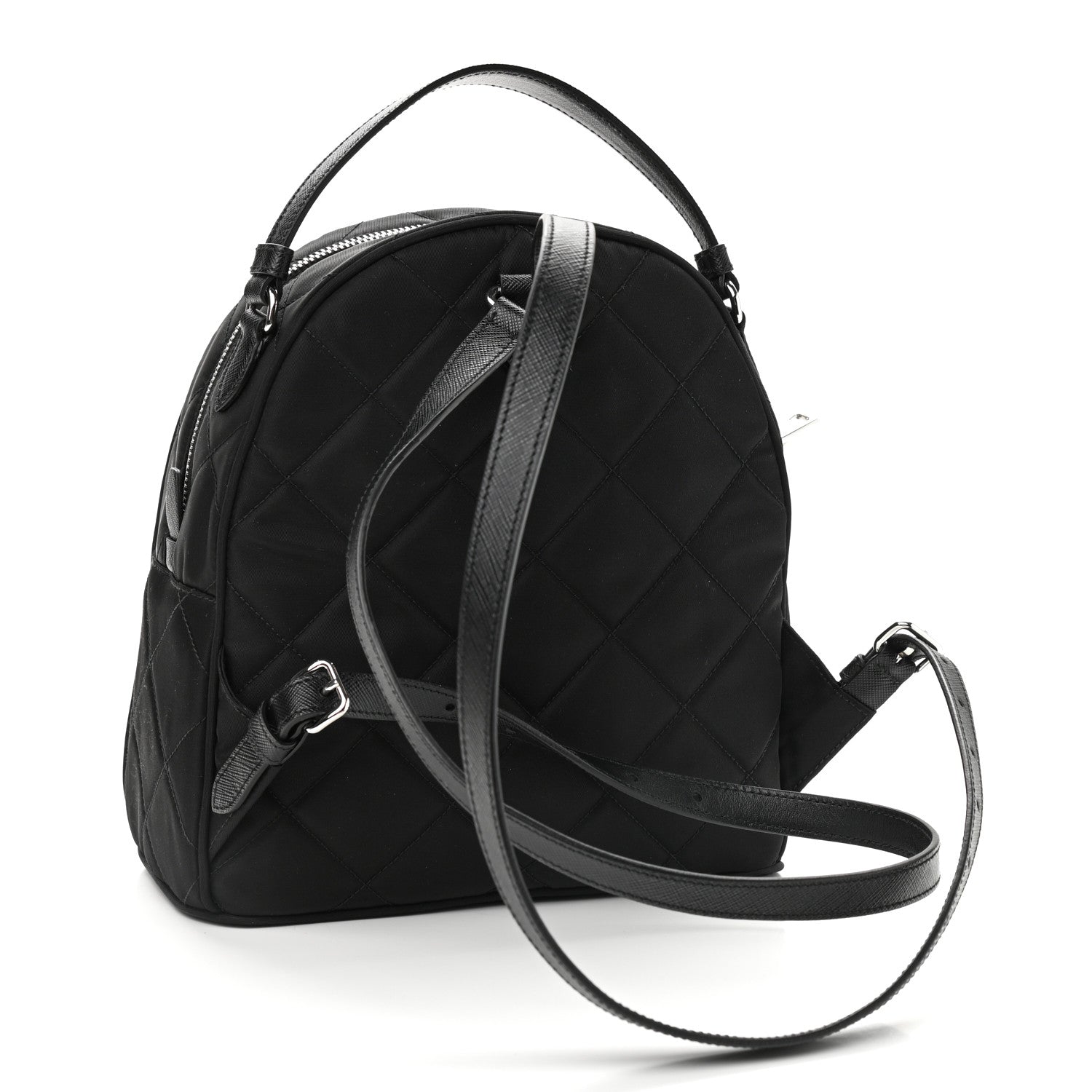 Prada Nylon Tessuto Impuntu Quilted Backpack Black 3 of 9