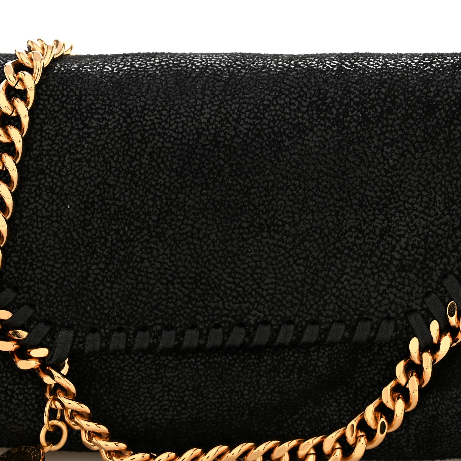 Stella McCartney Shaggy Deer Tiny Fold Over Falabella Tote Black 7 of 9