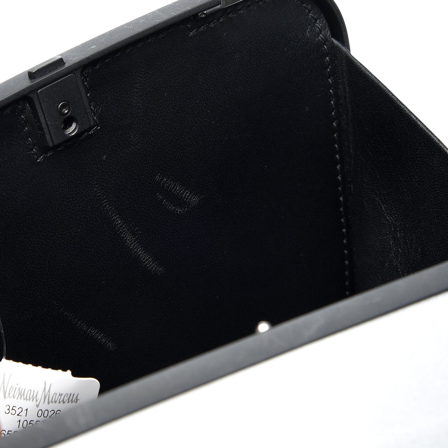 Metal Rear-View Mirror Case Silver Hardware