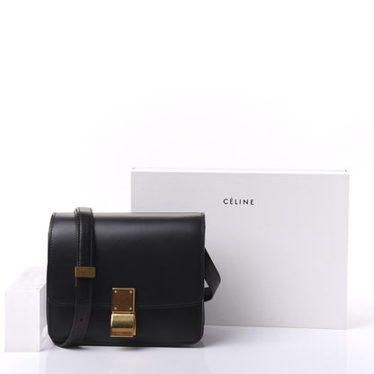 Celine Box Calfskin Small Classic Box Flap Bag Black 9 of 9
