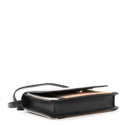 Burberry Derby Calfskin House Check Wallet On Chain Black 4 of 9