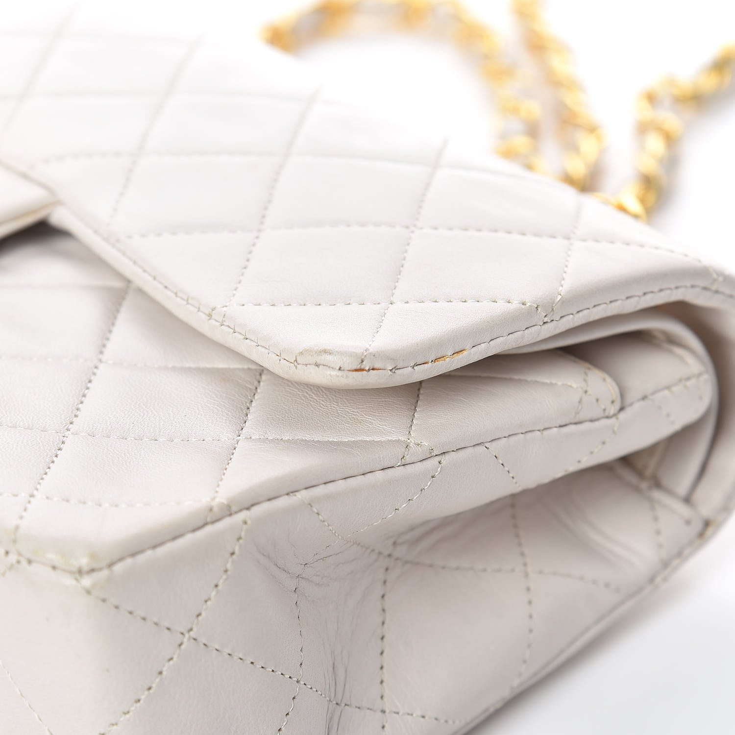 Chanel Lambskin Quilted Small Double Flap White 13 of 18