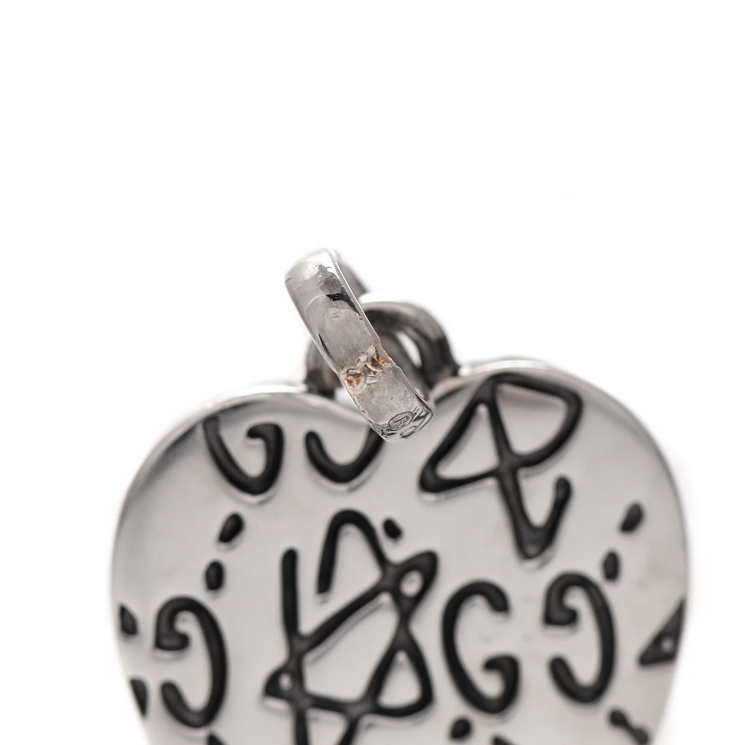 Gucci Sterling Silver GucciGhost Hamlet Skull Heart Charm 5 of 6