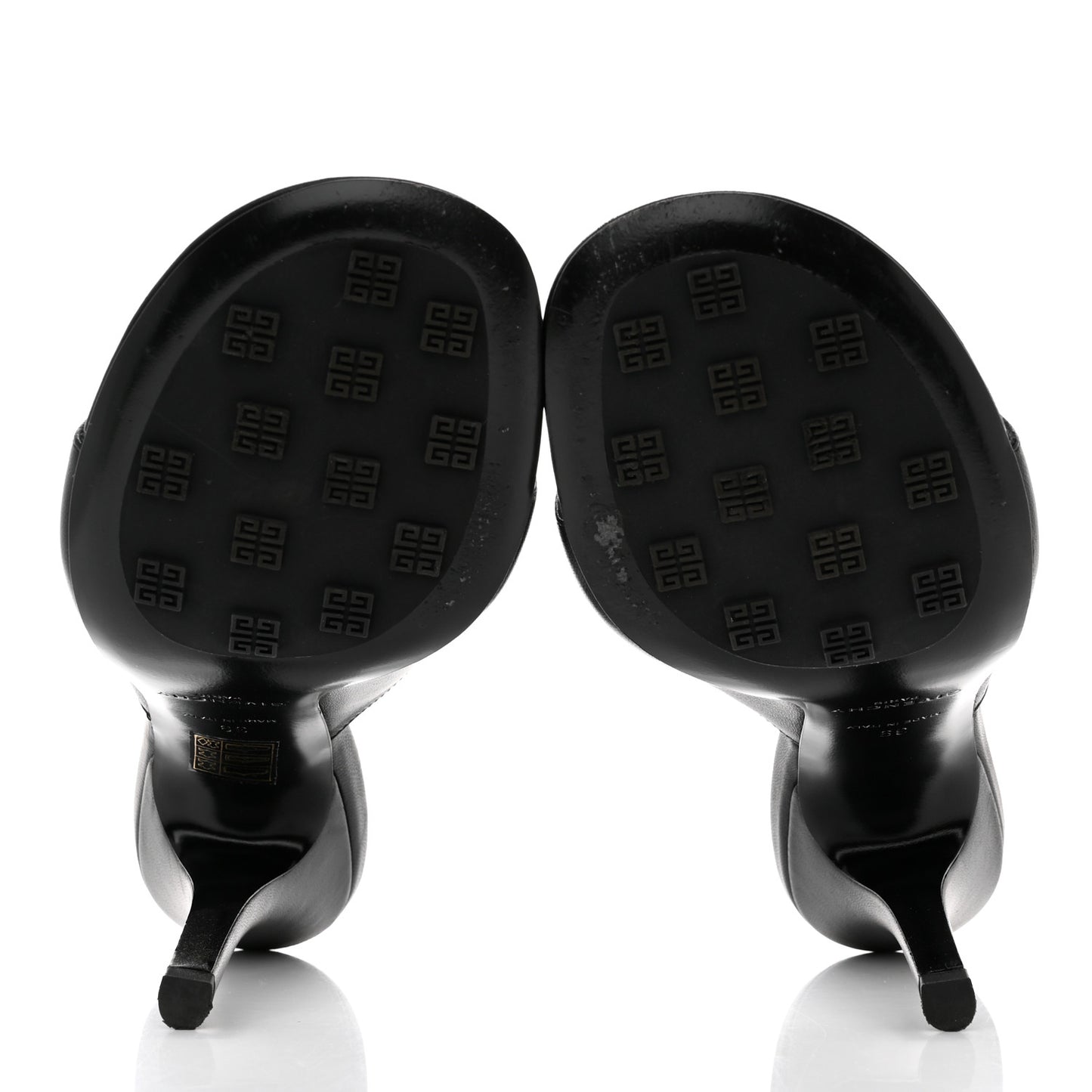 Calfskin Thong-Strap Sandals Mules 39 Black