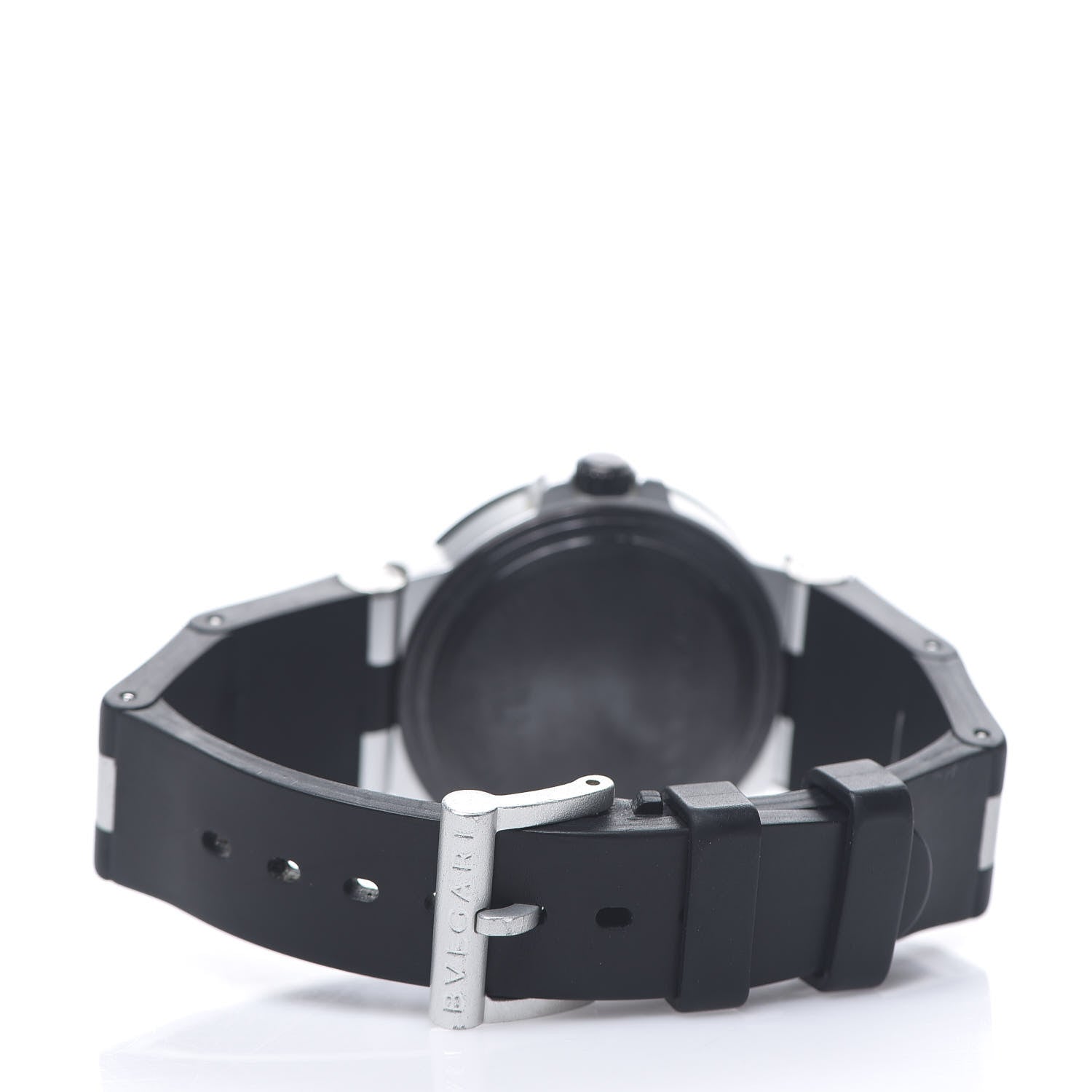 Bulgari Aluminum Rubber 38mm Diagono Quartz Watch 3 of 5