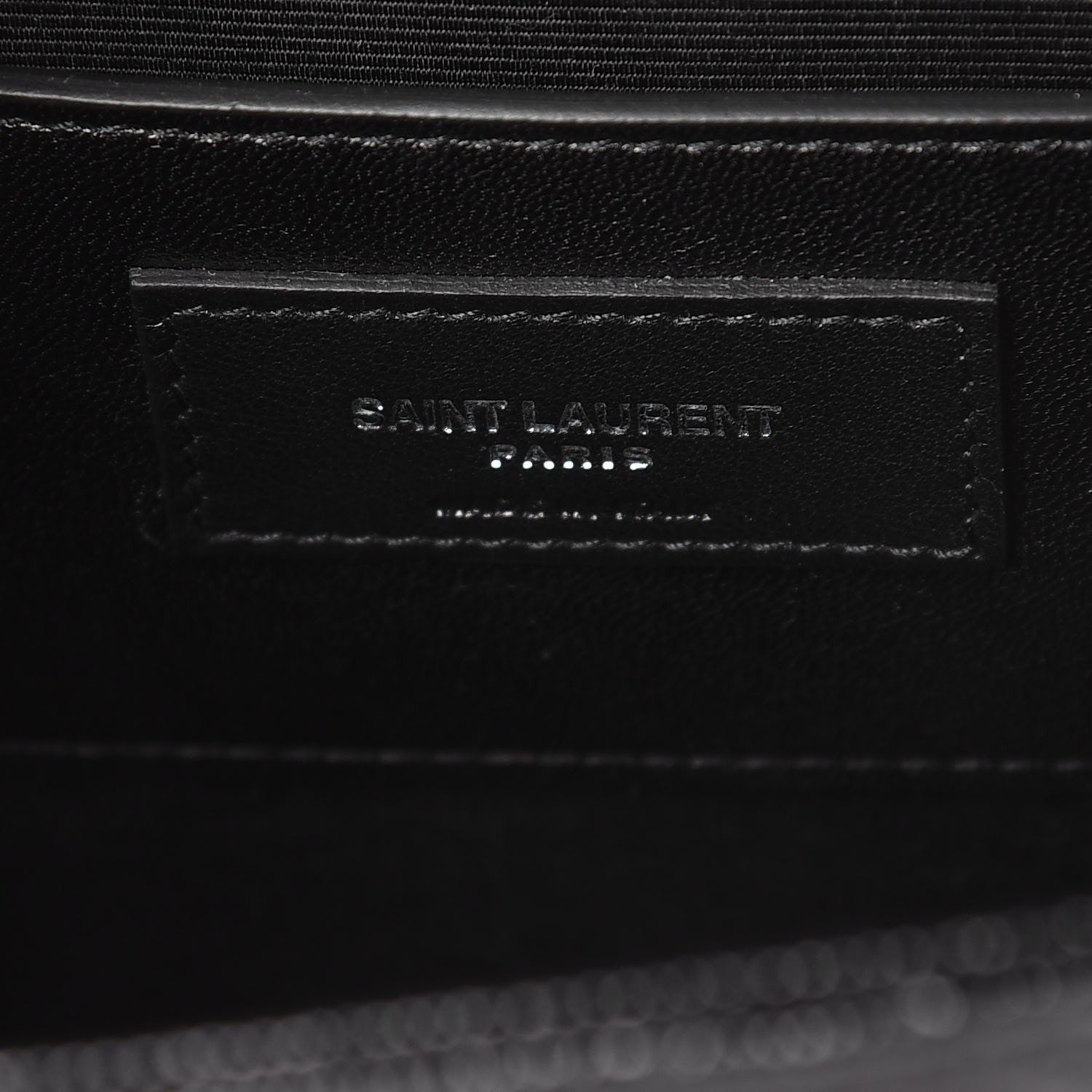 Saint Laurent Grain De Poudre Textured Mixed Matelasse Triquilt Medium Monogram Satchel Black 6 of 8
