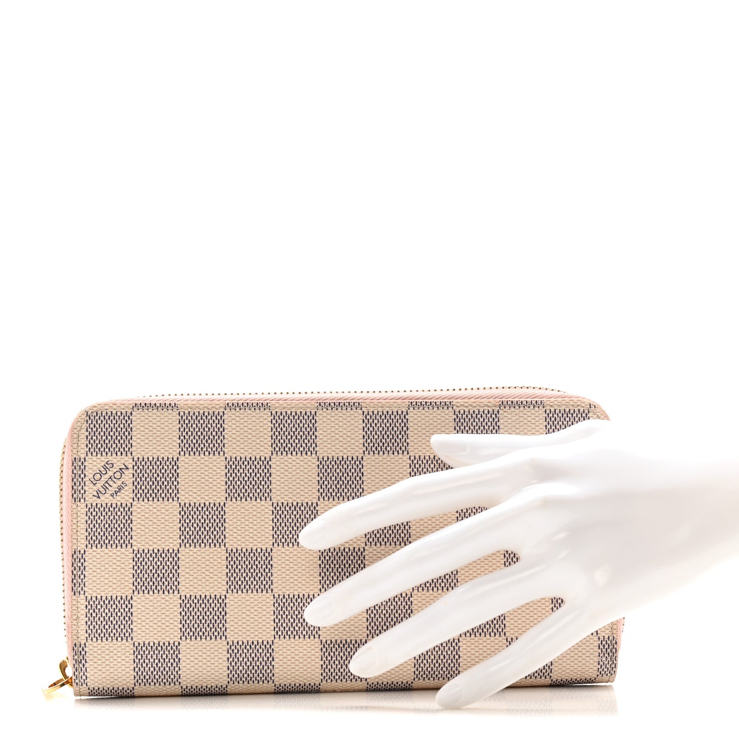Damier Azur Zippy Wallet Rose Ballerine