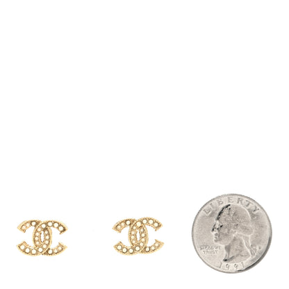 Chanel Pearl CC Earrings Gold 2 of 4