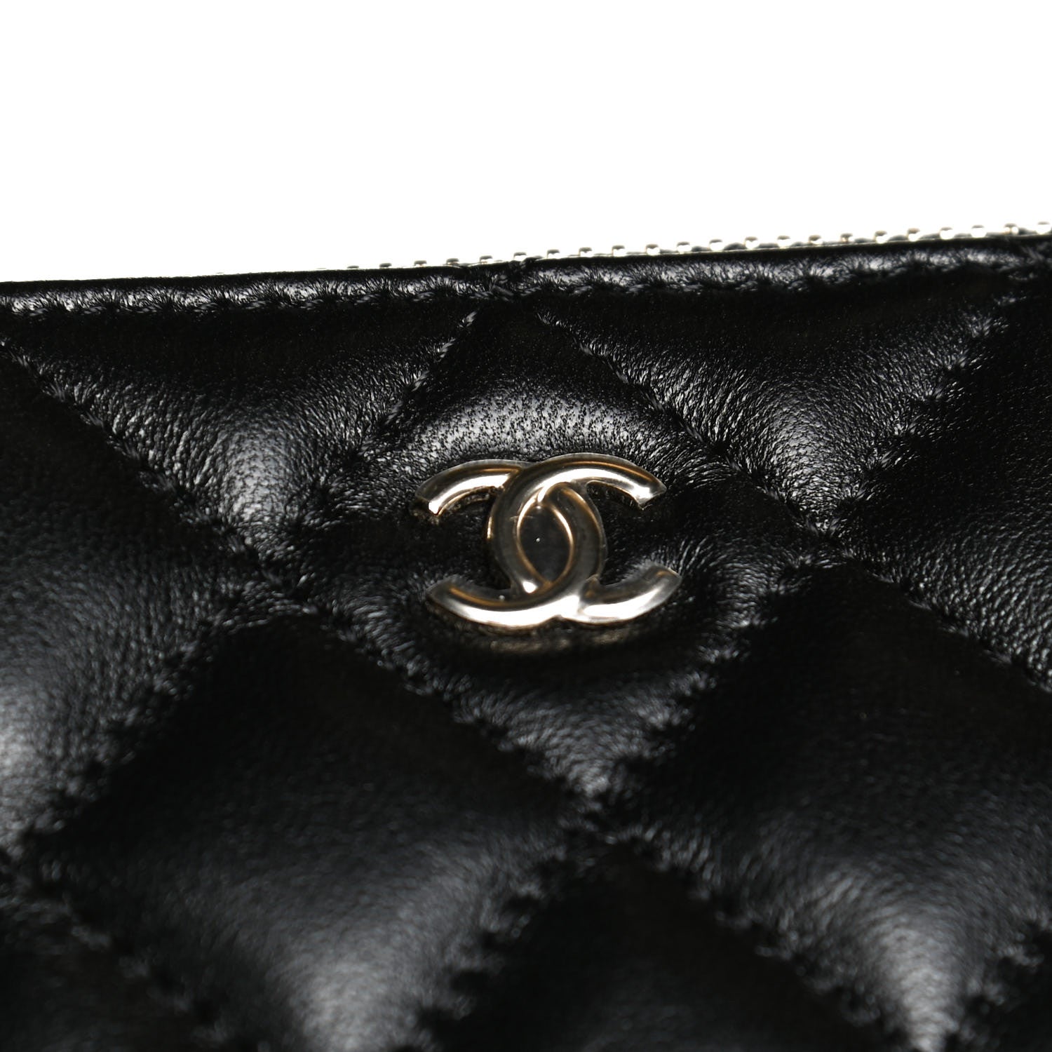Chanel Lambskin Quilted Small No. 5 Cosmetic Case Black 11 of 12