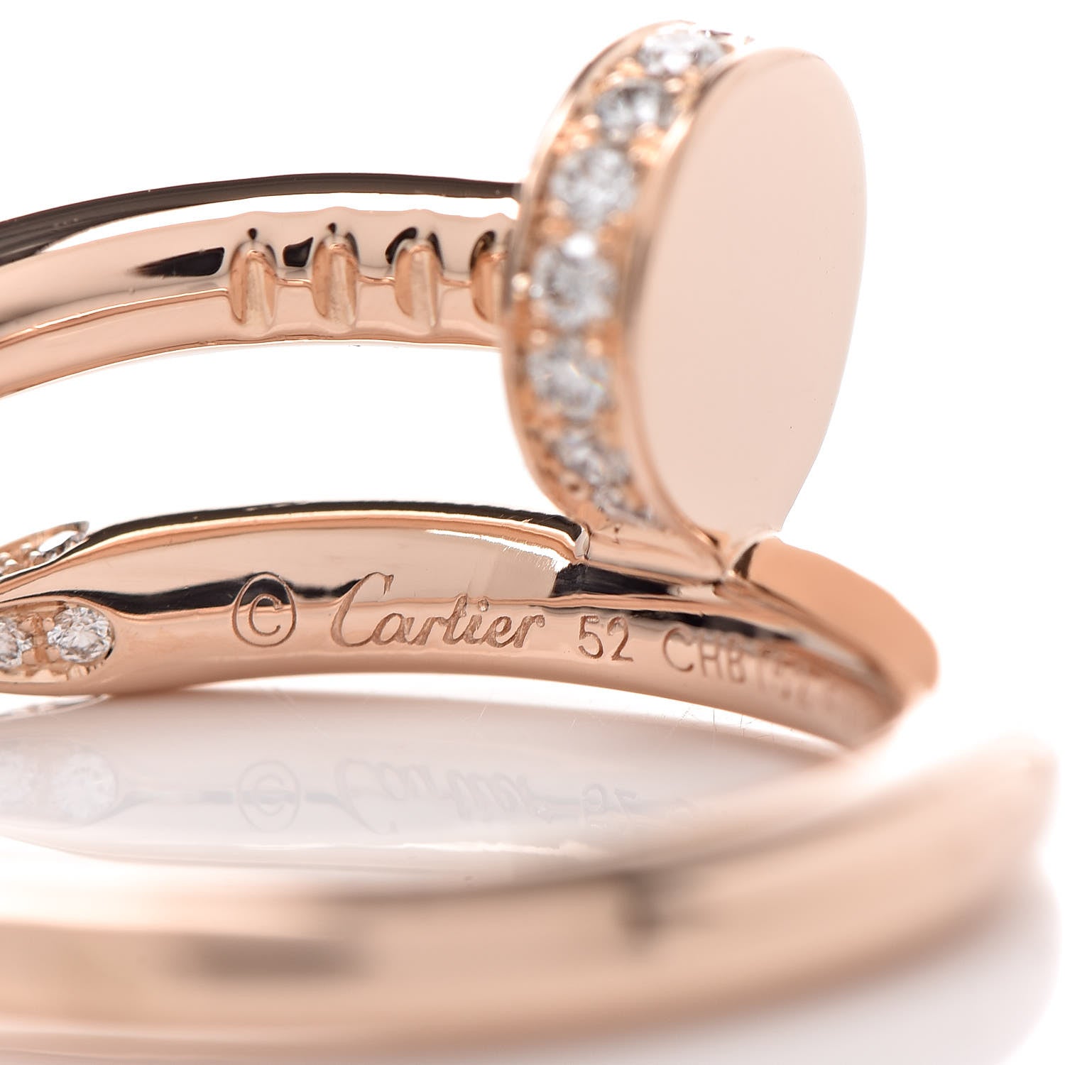 Cartier 18K Pink Gold Diamond Juste Un Clou Ring 52 6 5 of 6