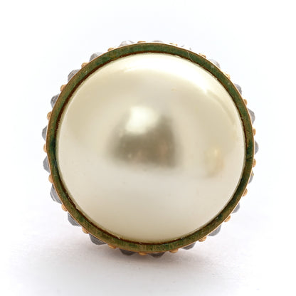 Christian Dior Crystal Pearl Dior Tribales Earrings Gold 6 of 6