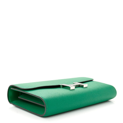 Hermes Epsom Lizard Constance Wallet To Go Vert Jade Vert Cypress 3 of 7