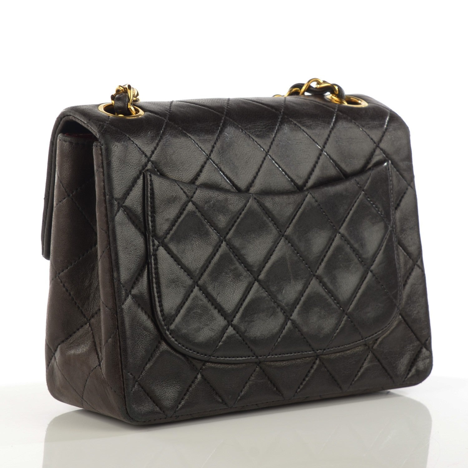 Chanel Lambskin Quilted Mini Square Flap Brown 3 of 11