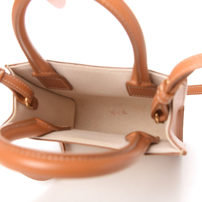 Celine Canvas Calfskin Mini Vertical Cabas Natural Tan 5 of 8