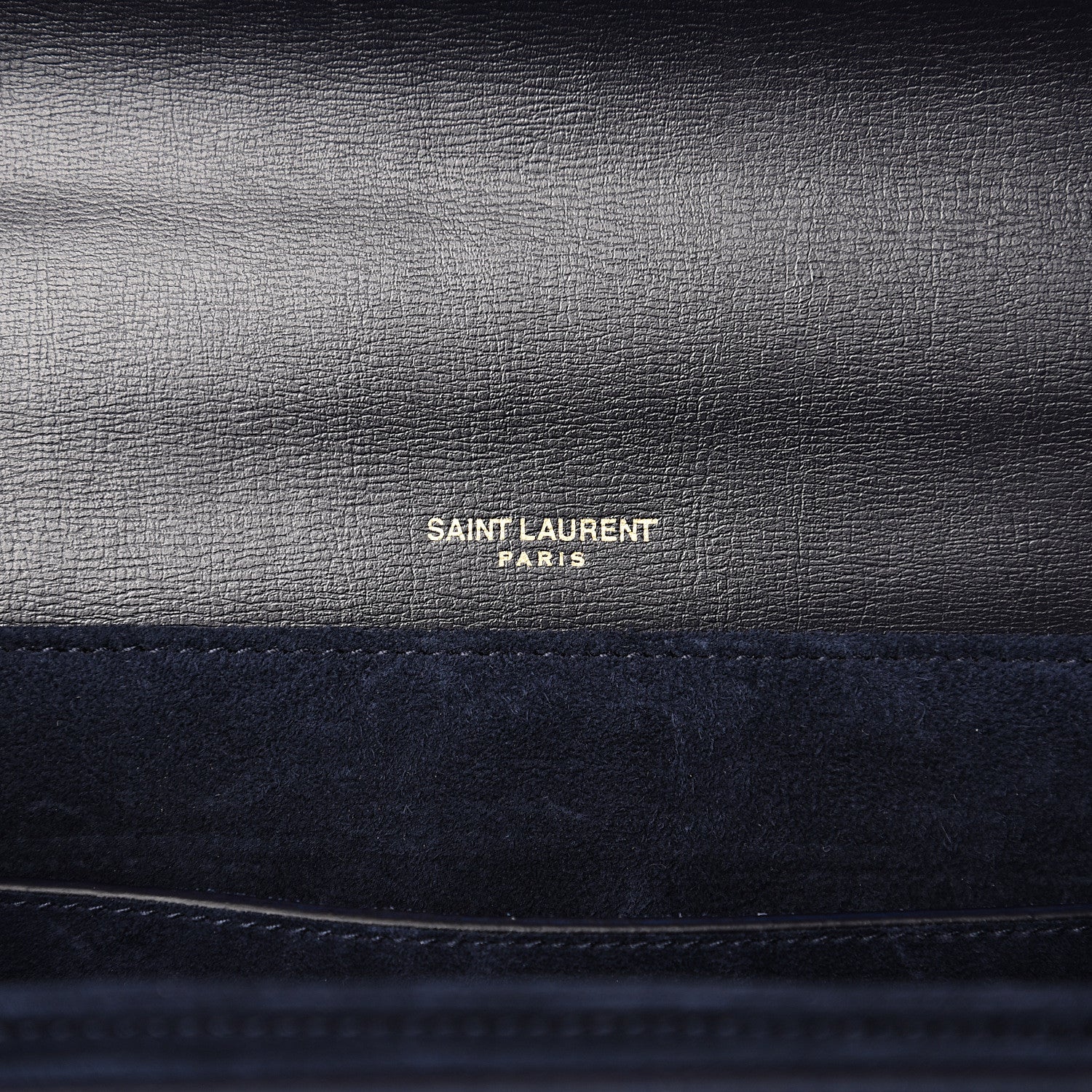 Saint Laurent Smooth Calfskin Suede Medium Bellechasse Navy 5 of 10