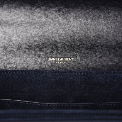 Saint Laurent Smooth Calfskin Suede Medium Bellechasse Navy 5 of 10