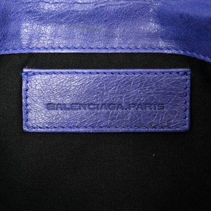 Balenciaga Agneau Giant 21 Rose Gold Hardware Envelope Clutch Bleu Lavande 7 of 7