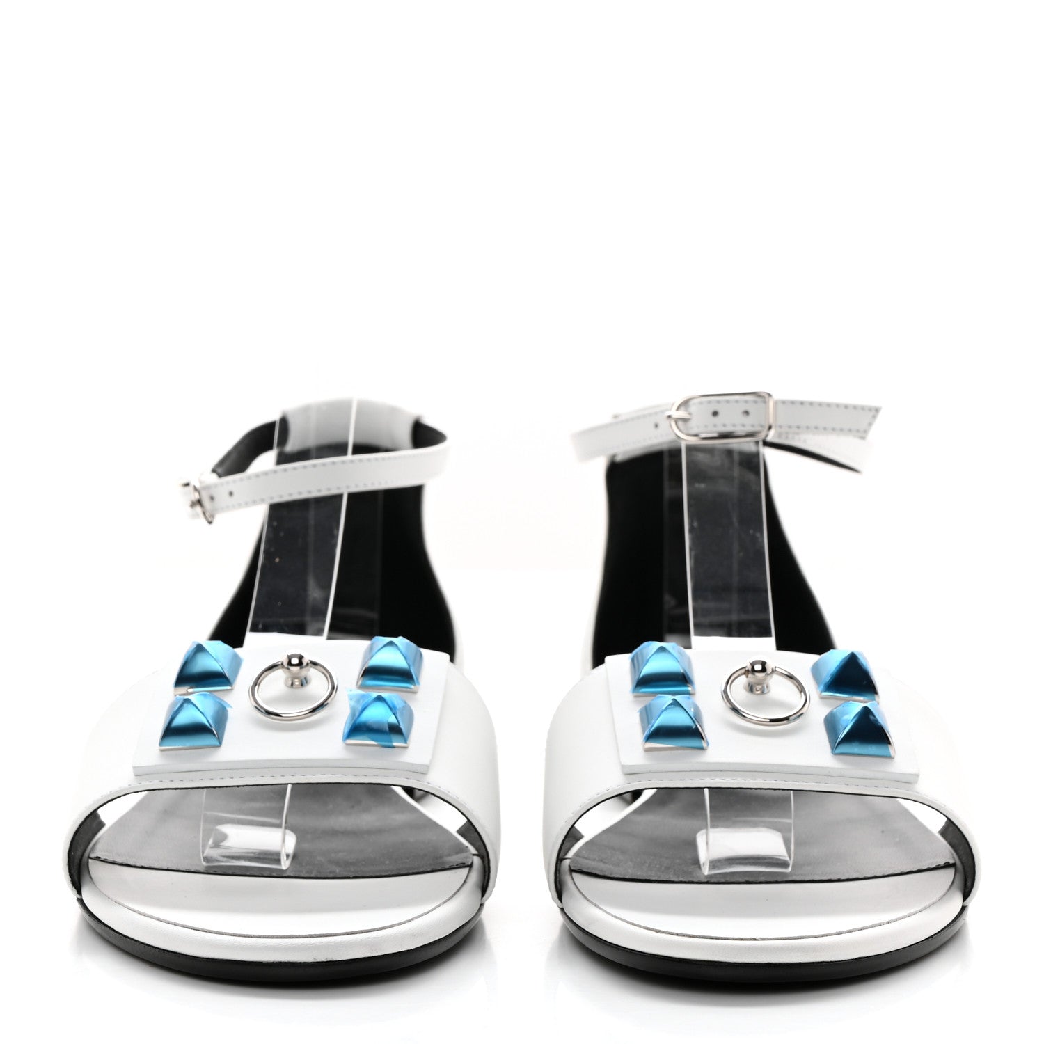 Hermes Calfskin Desiree Sandals 39.5 White 2 of 9