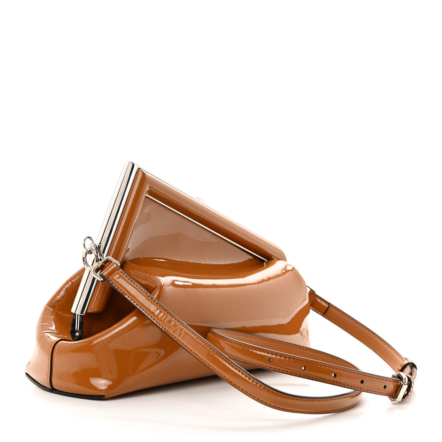 Fendi Patent Midi Fendi First Caramello 1560093 – FASHIONPHILE