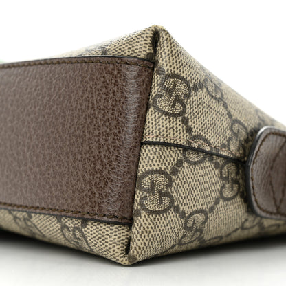 Gucci GG Supreme Monogram Textured Dollar Calfskin Web Small Ophidia Dome Shoulder Bag Beige Ebony New Acero 10 of 13