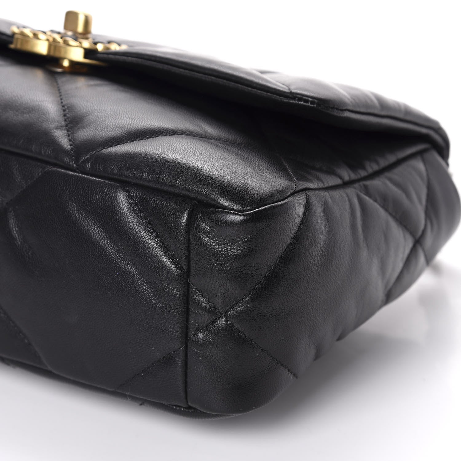 Chanel Goatskin Quilted Medium 19 Flap Black 7 of 11