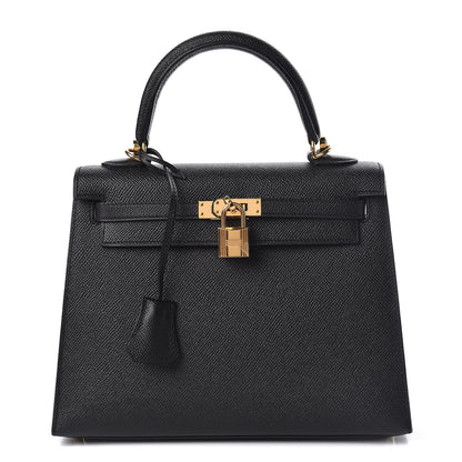 Hermes Epsom Kelly Sellier 25 Black 1 of 52