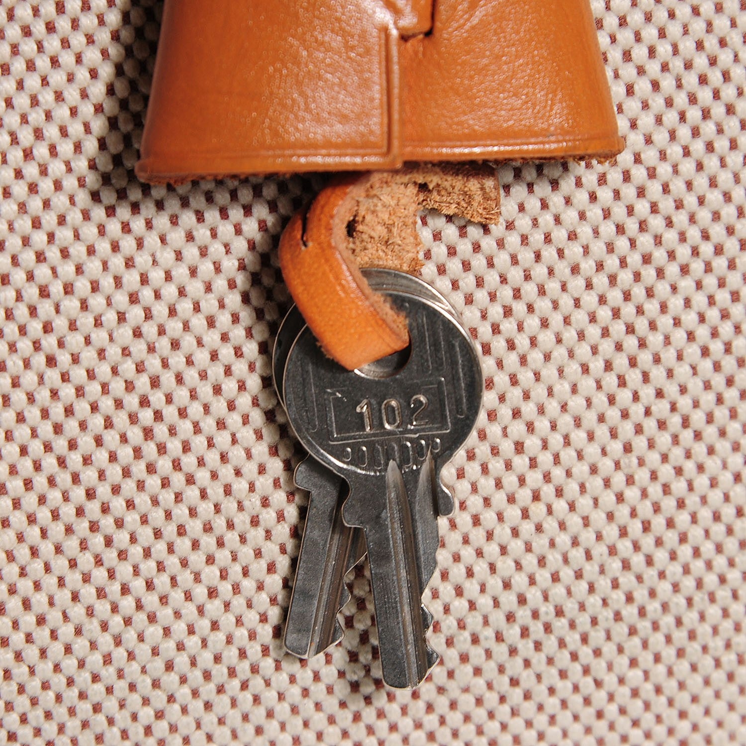 Hermes Toile Vache Calfskin Herbag PM 30 Natural 10 of 13