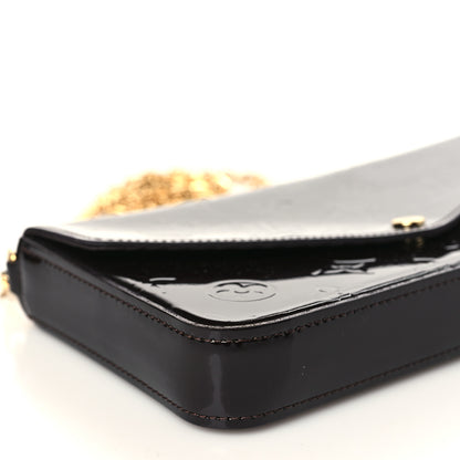 Louis Vuitton Vernis Pochette Felicie Chain Wallet Amarante 8 of 10