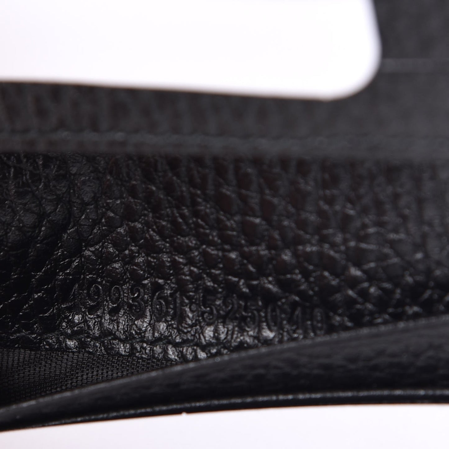 Pebbled Calfskin Butterfly Card Case Black