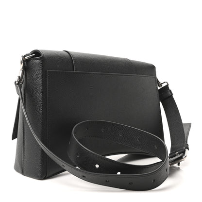 Balenciaga Semi Matte Soft Textured Calfskin Downtown Shoulder Bag Black 3 of 10