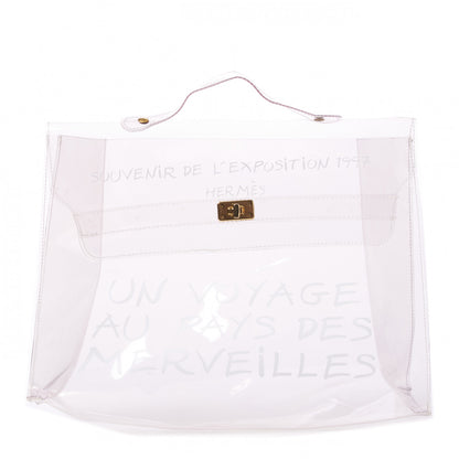 Hermes Vinyl Souvenir De L'Exposition Kelly Transparent 1 of 6