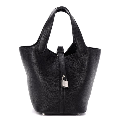 Hermes Taurillon Clemence Picotin Lock 18 PM Black 1 of 9