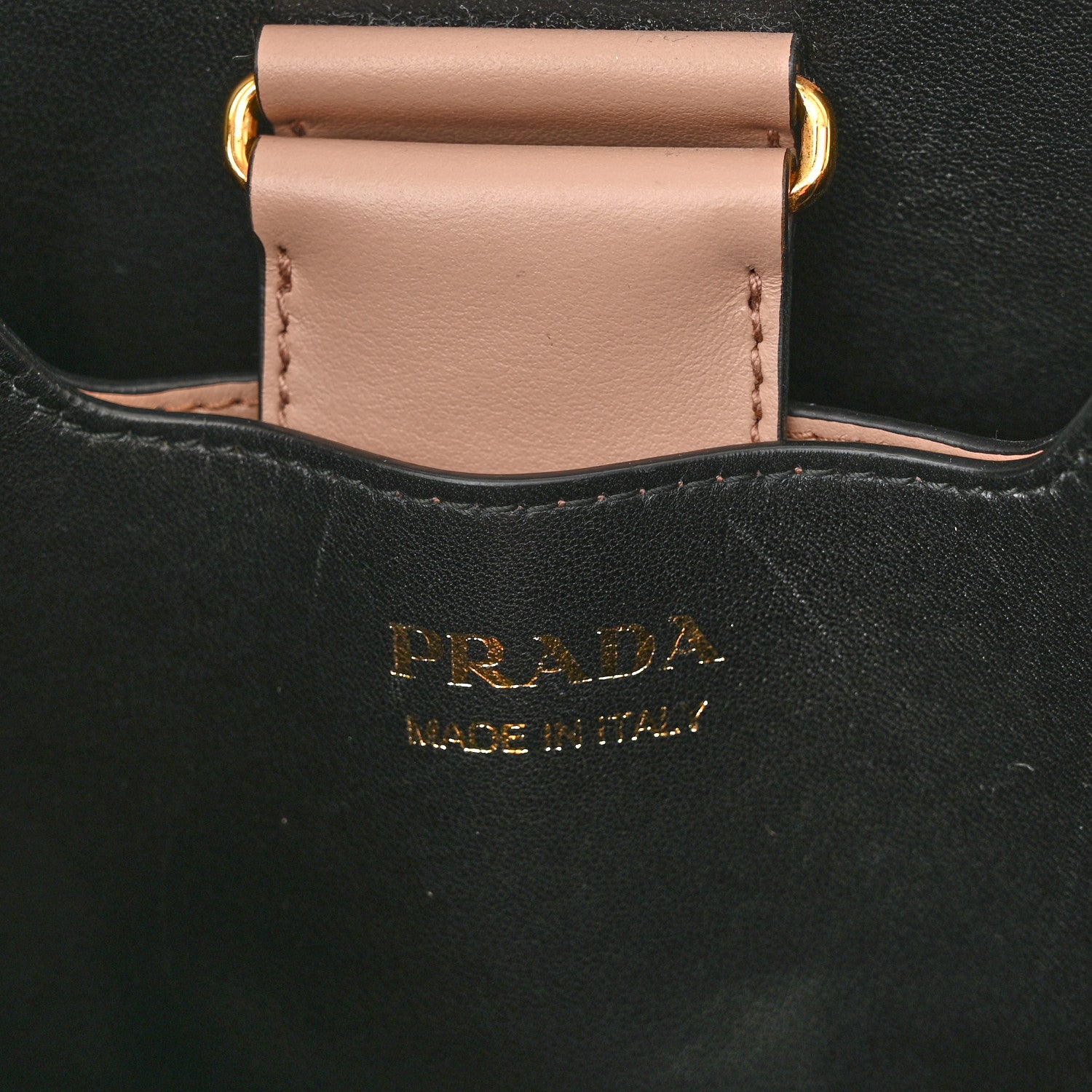 Prada Saffiano Cuir Medium Panier Bucket Bag Cipria Black 6 of 9