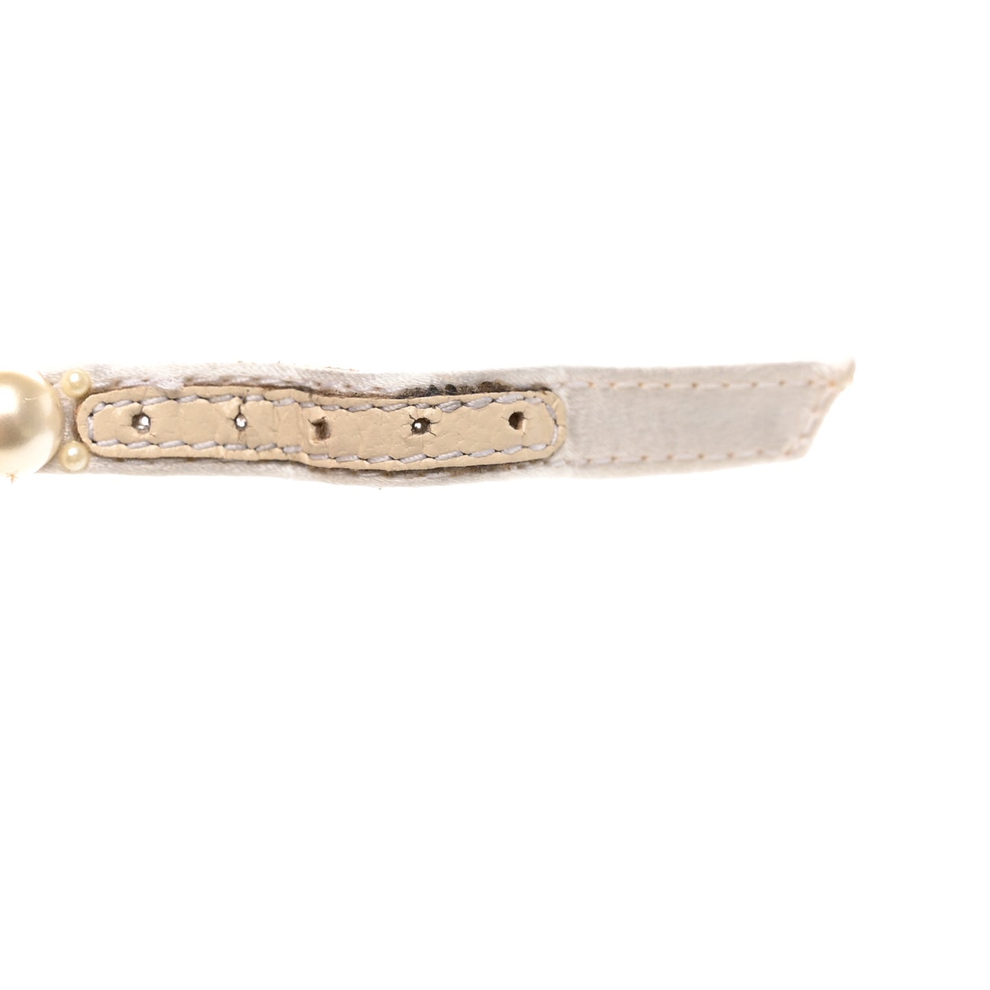 Pearl Satin Sacaria 120 Sandals 40 White