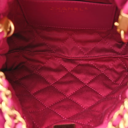 Chanel Shiny Caviar Quilted Monochrome Mini Chanel 22 Fuchsia 5 of 10