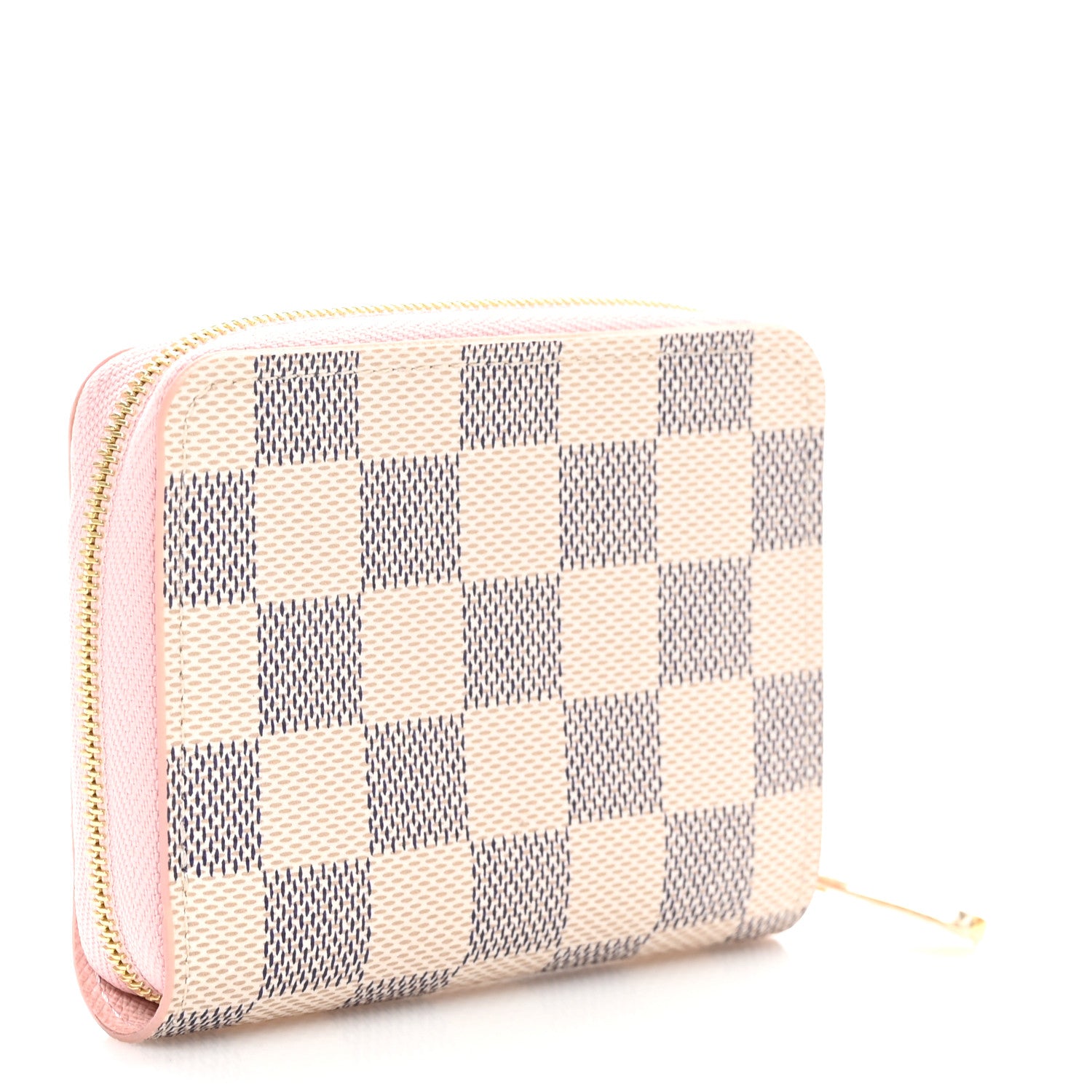 Louis Vuitton Damier Azur Zippy Coin Purse Rose Ballerine 3 of 8