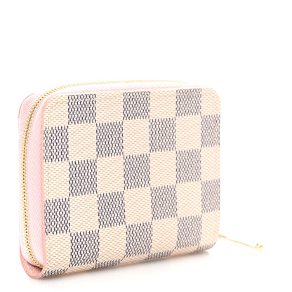 Louis Vuitton Damier Azur Zippy Coin Purse Rose Ballerine 3 of 8