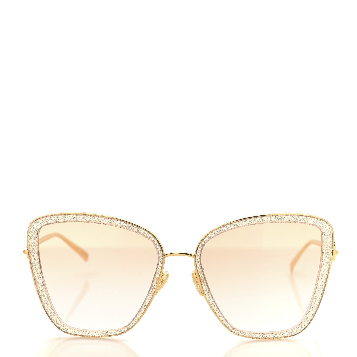 Metal LV Link One Cat Eye Sunglasses Z1771E Pink Glitter