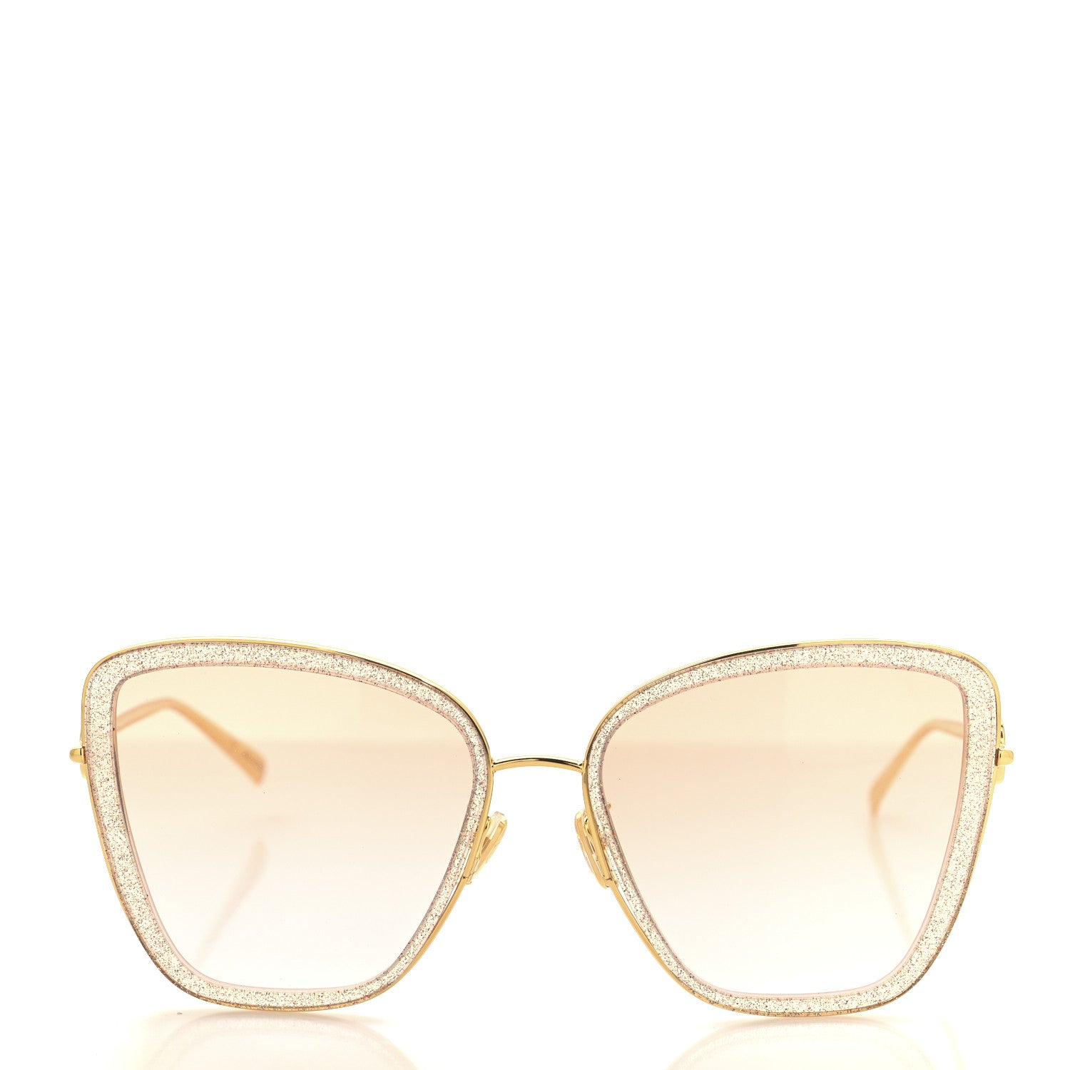 Louis Vuitton Metal LV Link One Cat Eye Sunglasses Z1771E Pink Glitter 2 of 7