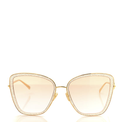 Louis Vuitton Metal LV Link One Cat Eye Sunglasses Z1771E Pink Glitter 2 of 7