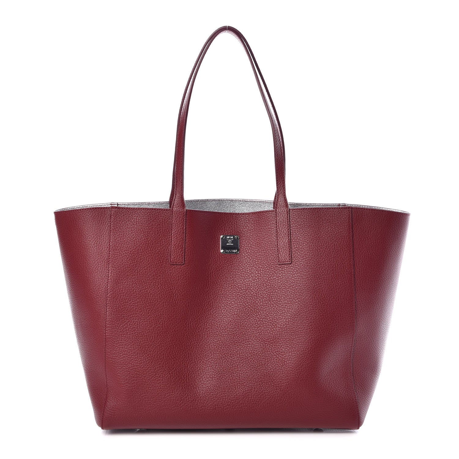 MCM Grained Calfskin Medium Reversible Wandel Tote Ruby Tan 1 of 11