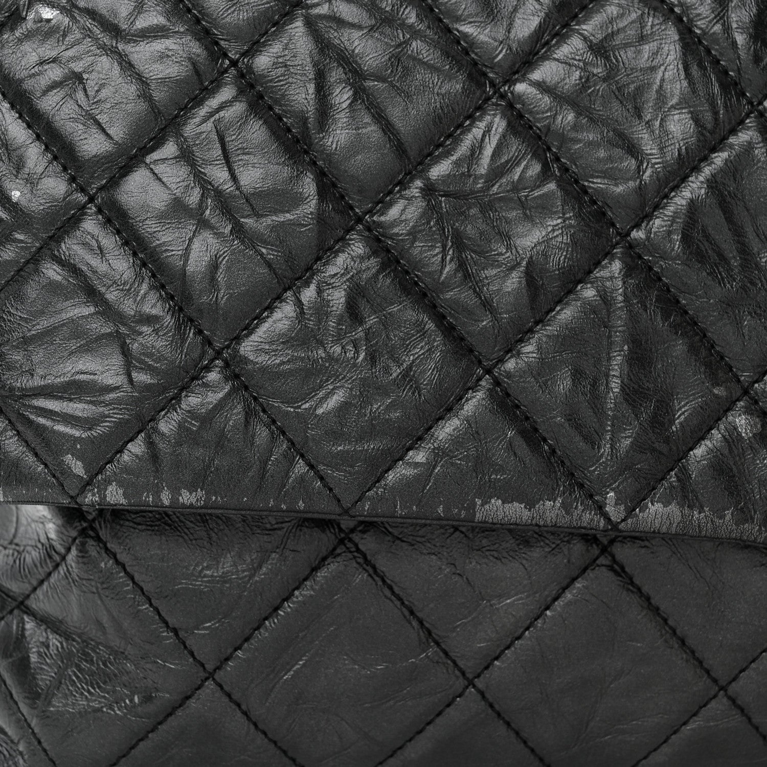 Chanel Metallic Crumpled Calfskin Big Bang Large Flap Bag Black 12 of 15